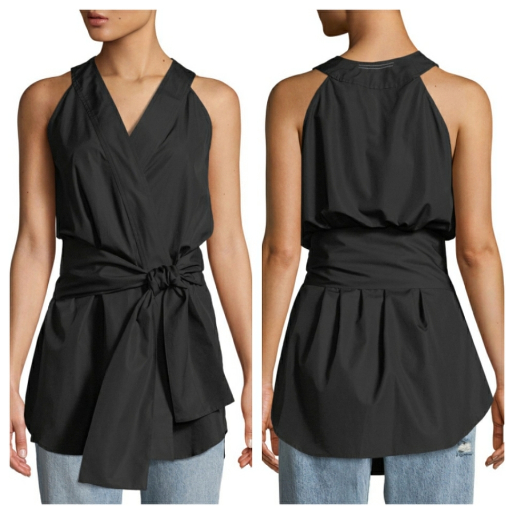 Monographie Sleeveless Tie-Front Kimono Top